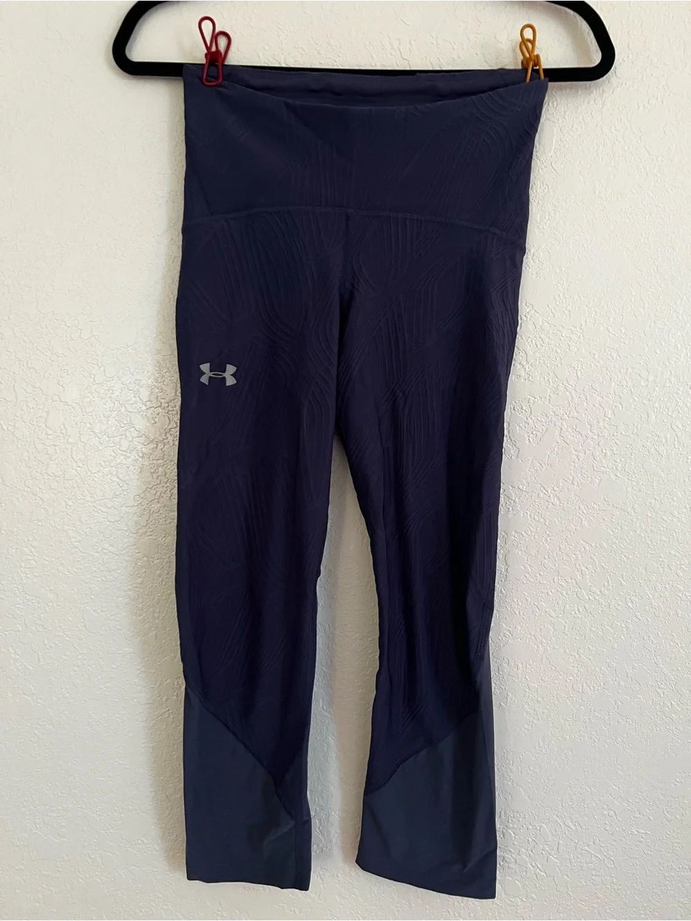 LN Under Armour Womens Fly Fast Jacquard Crop Leggings Tight (S) - Picture 2 of 12